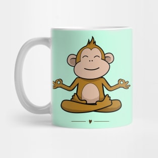 Monkey doing meditation Mug